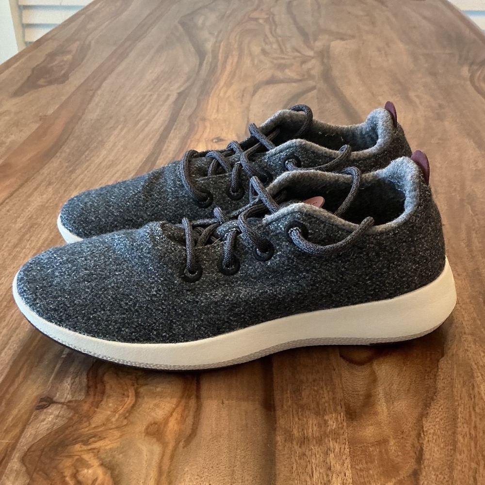 Allbirds Wool Runners Mens 9 Charcoal Gray Merino Wool Sustainable Sneakers NV1